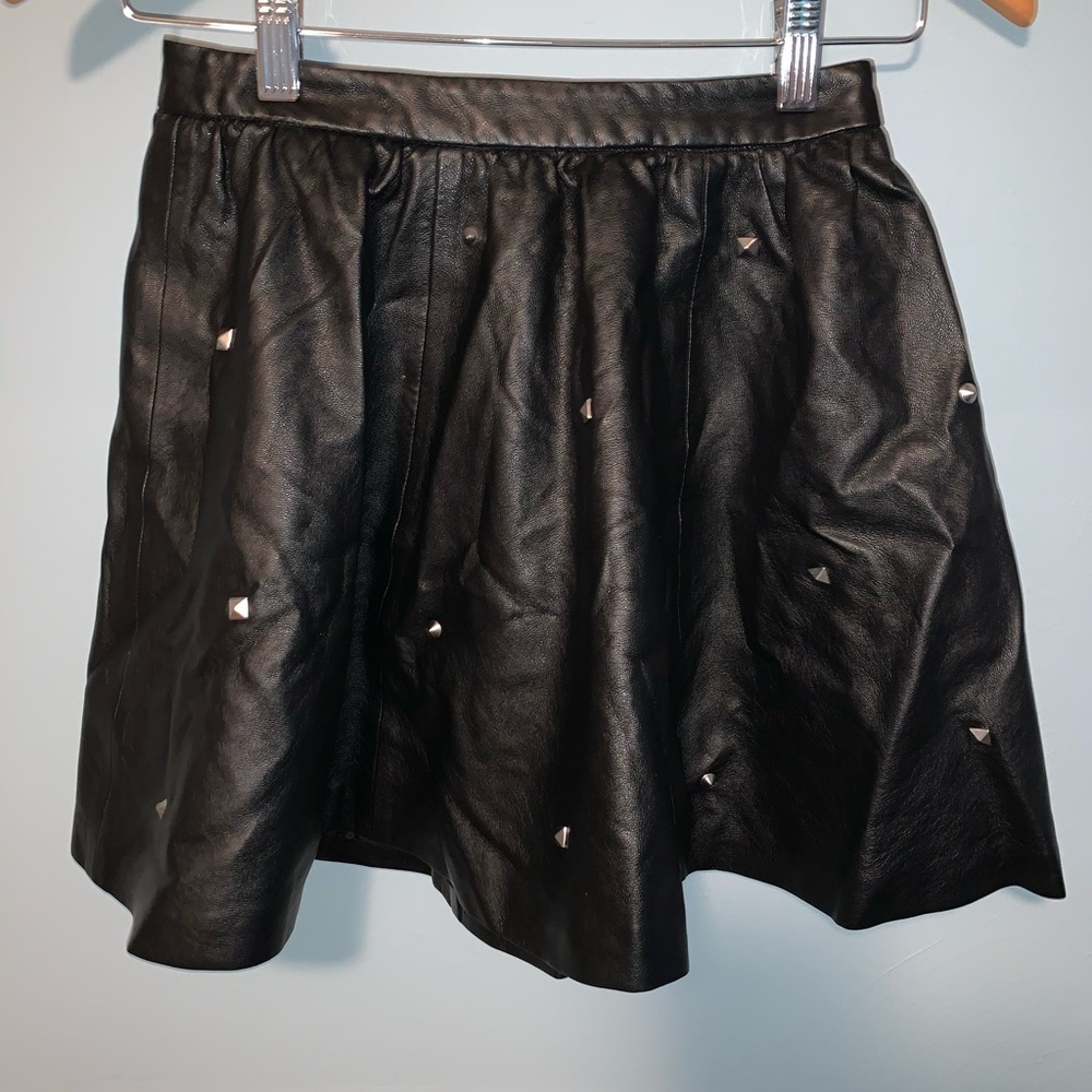 H&M studded pleather skirt